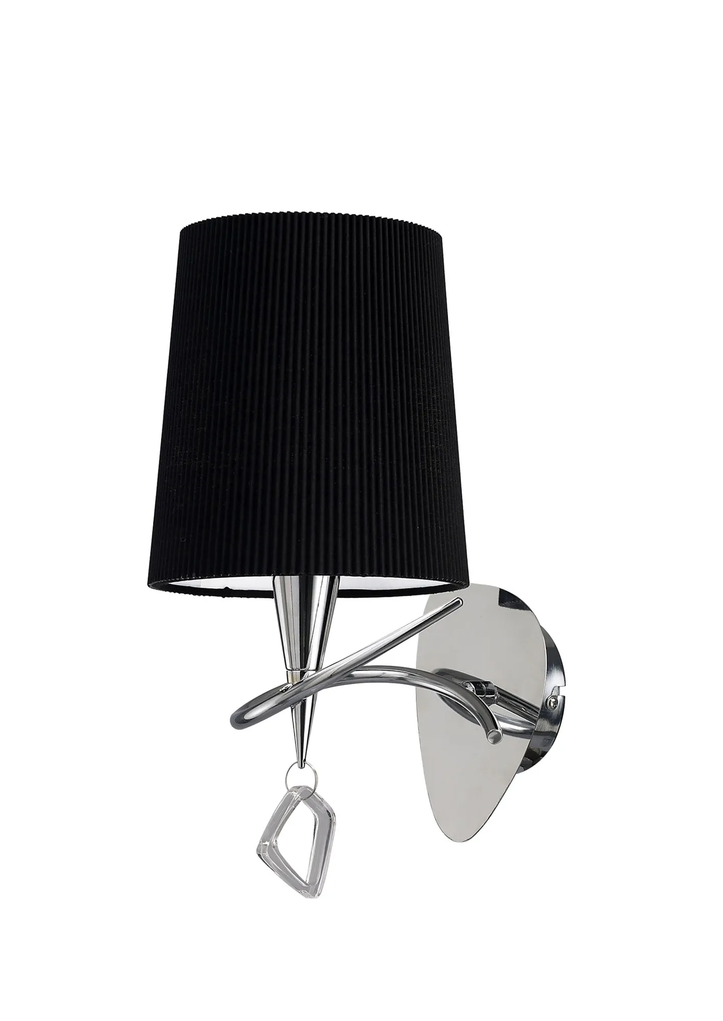 Mara Polished Chrome-Black Wall Lights Mantra Armed Wall Lights Mara Polished Chrome-Black Wall Lights Mantra Armed Wall Lights
